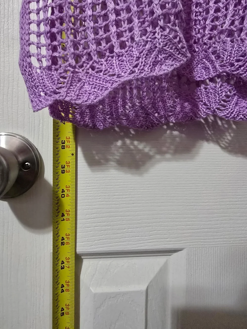 Crochet Swim CoverUp Dress One Size S/M Purple High Slit Beach Fairy Resortwear
